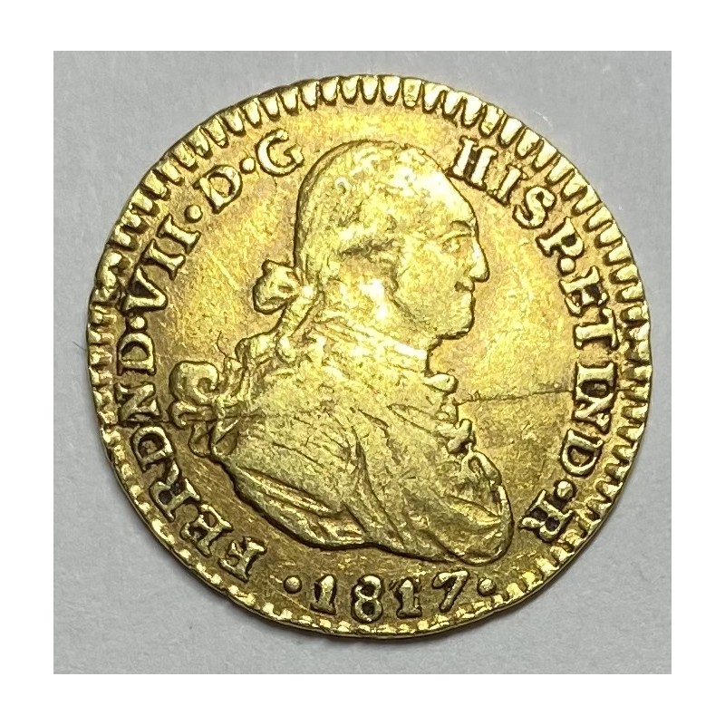 1 ESCUDO FERNANDO VII 1817 NUEVO REINO