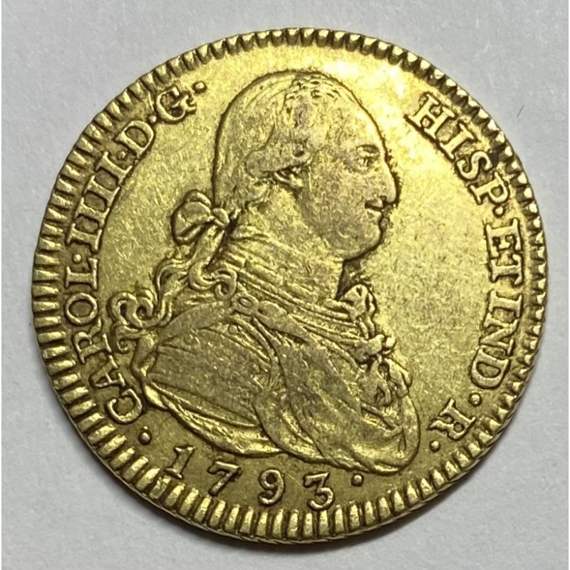 2 ESCUDOS CARLOS IV 1793 MADRID