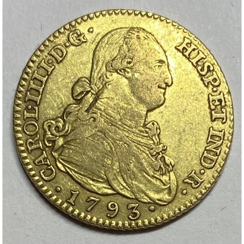 2 ESCUDOS CARLOS IV 1793 MADRID