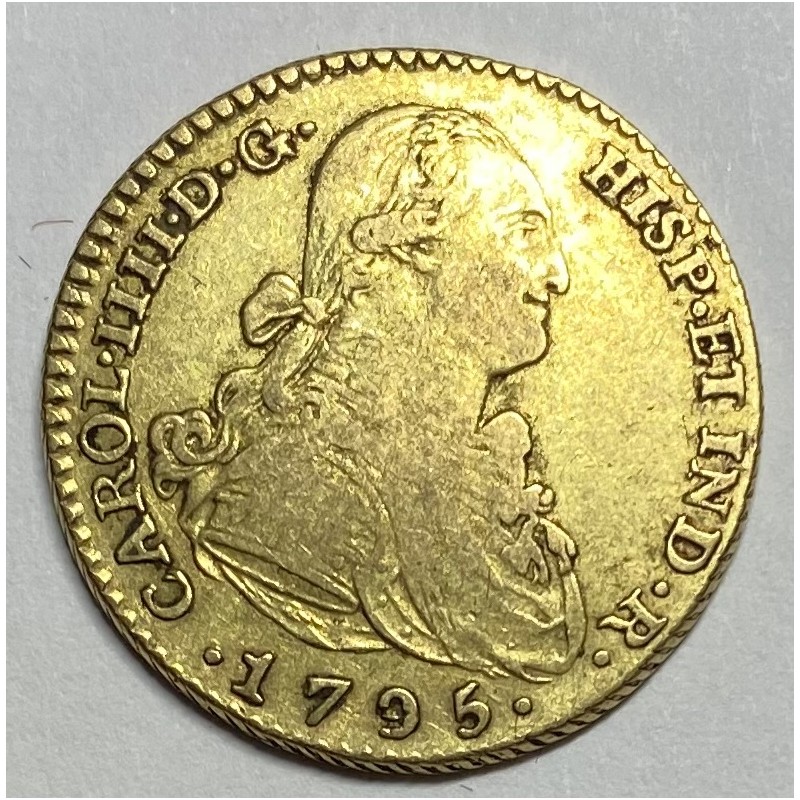 2 ESCUDOS CARLOS IV 1795 SEVILLA