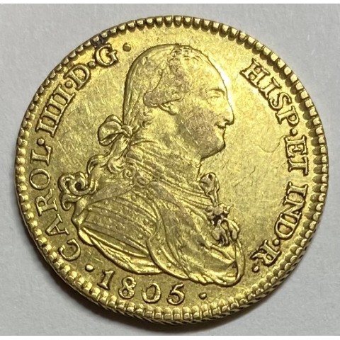 2 ESCUDOS CARLOS IV 1805 MADRID