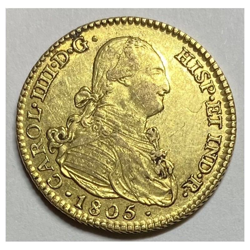 2 ESCUDOS CARLOS IV 1805 MADRID