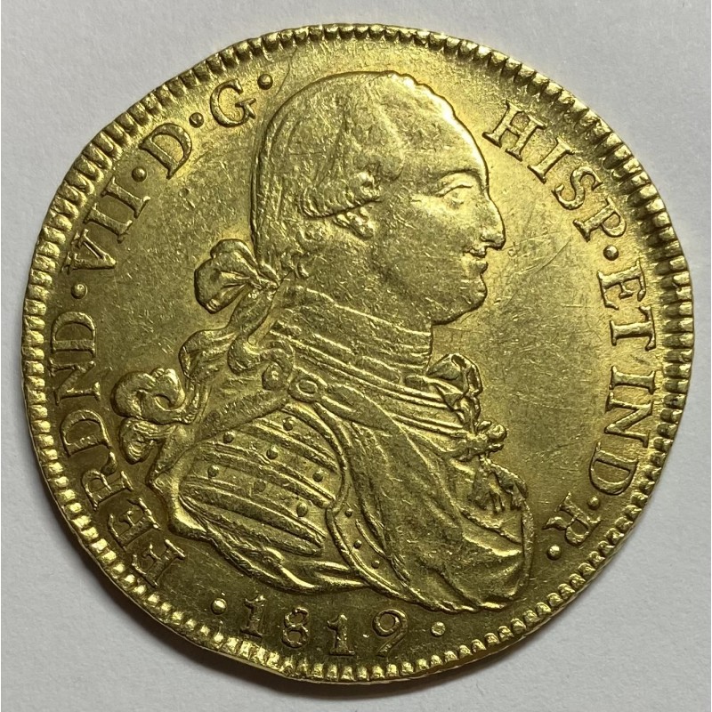 8 ESCUDOS FERNANDO VII 1819 NUEVO REINO