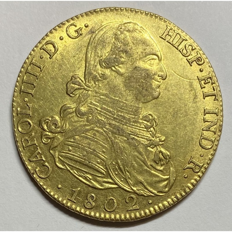 8 ESCUDOS CARLOS IV 1802 MADRID