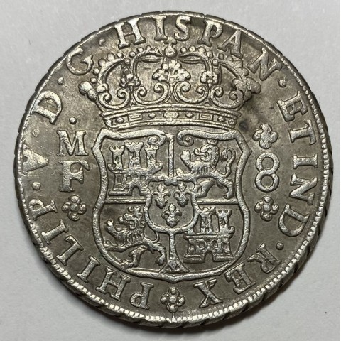 8 REALES FELIPE V 1741 MÉJICO