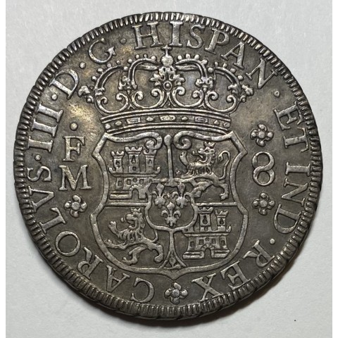 8 REALES CARLOS III 1770 MÉJICO (COLUMNARIO)