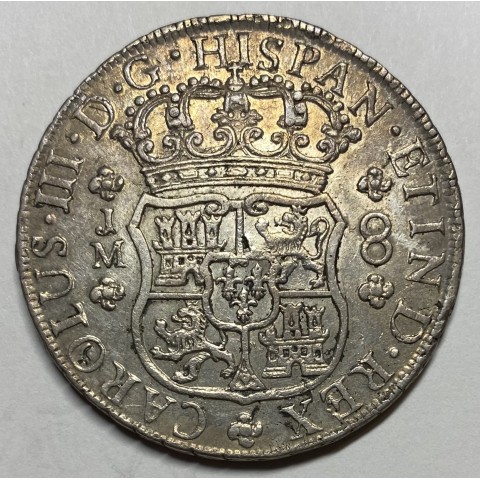 8 REALES CARLOS III 1769 LIMA (COLUMNARIO)