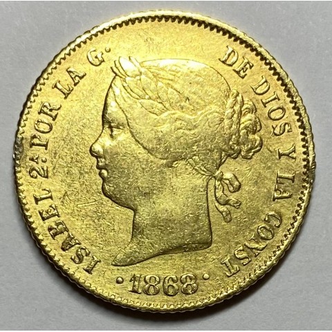 4 PESOS ISABEL II 1868 FILIPINAS