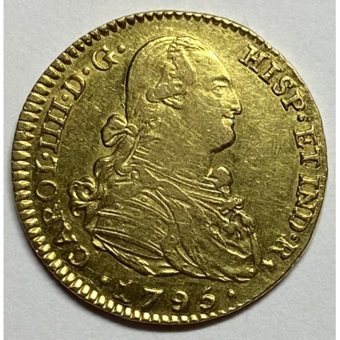 2 ESCUDOS CARLOS IV 1795 SEVILLA