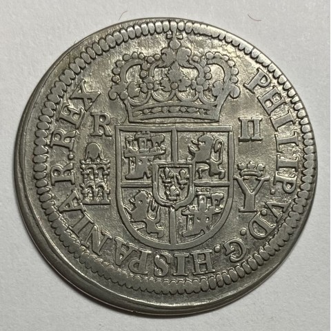 2 REALES FELIPE V 1708 SEGOVIA