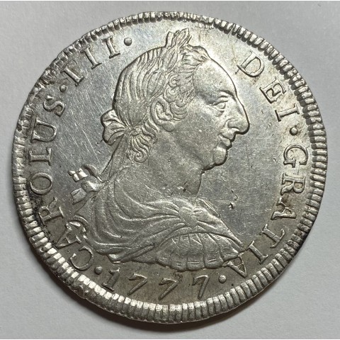 8 REALES CARLOS III 1777 POTOSÍ